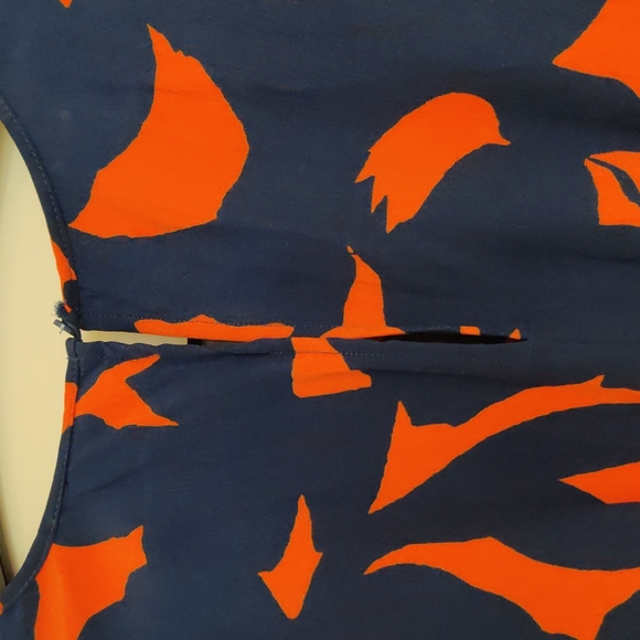 H&M 'Gorman style' royal blue & orange abstract dress. Approx size AU12 - Picture 4 of 5